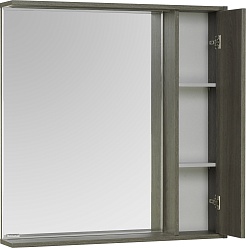 Акватон Зеркальный шкаф Стоун 80 грецкий орех – фотография-2